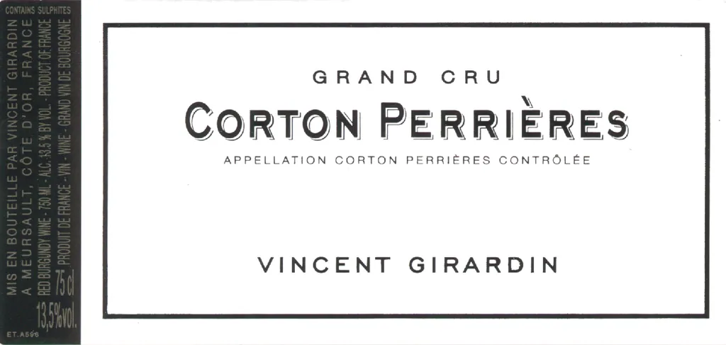 Corton Perrieres Grand Cru Bottle