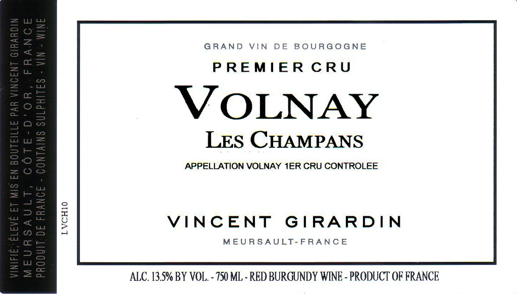 Volnay Les Champans Premier Cru Bottle