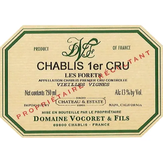 Chablis Les Forets Premier Cru Vieilles Vignes Bottle