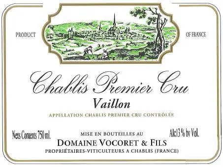 Chablis Vaillon Premier Cru Bottle