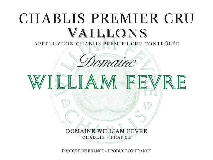 Chablis Vaillons Premier Cru Bottle