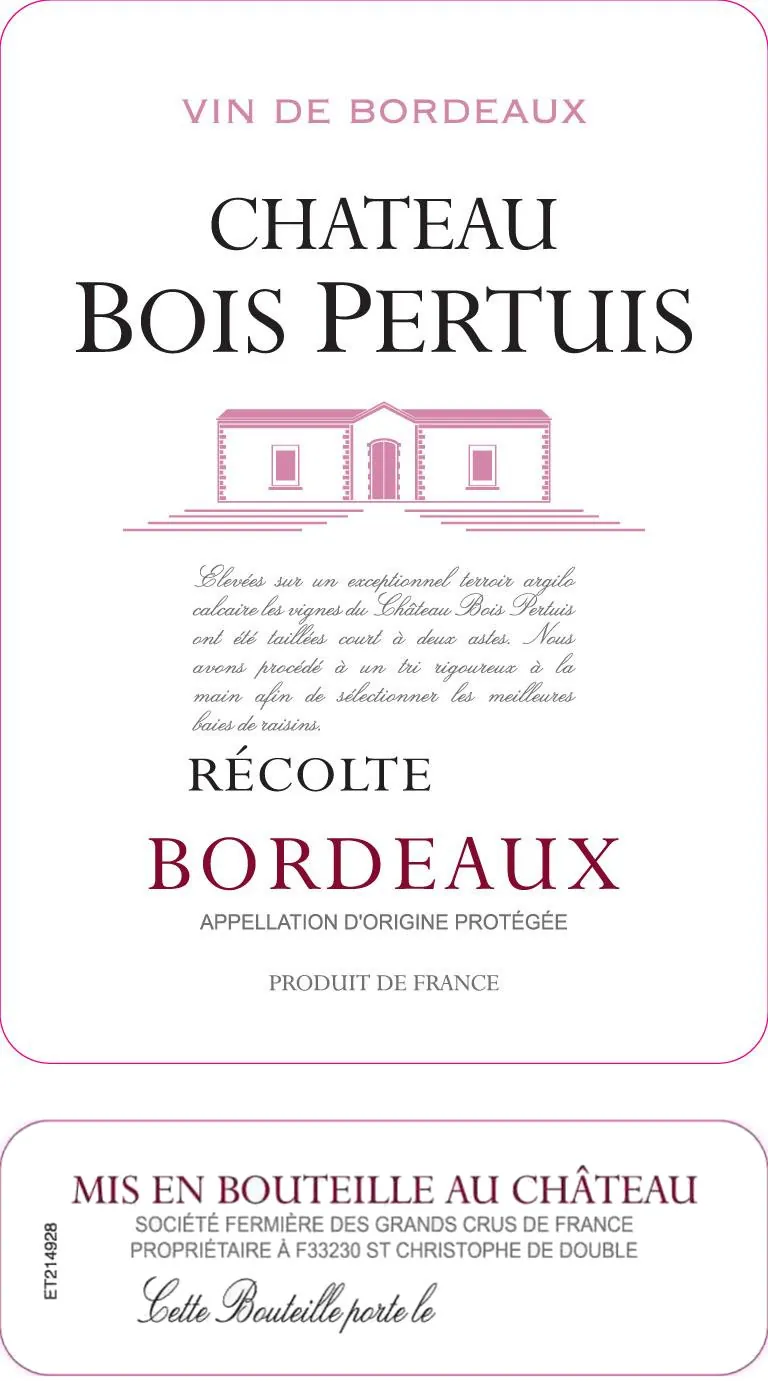 Chateau Bois Pertuis Bottle