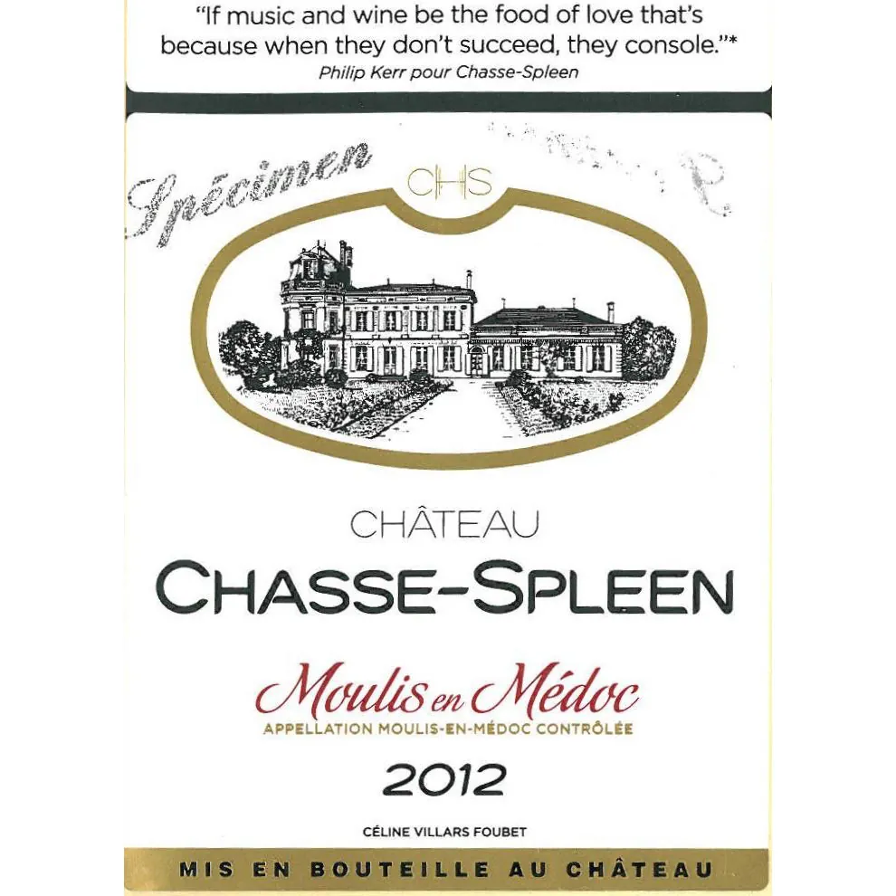 Chateau Chasse Spleen Bottle