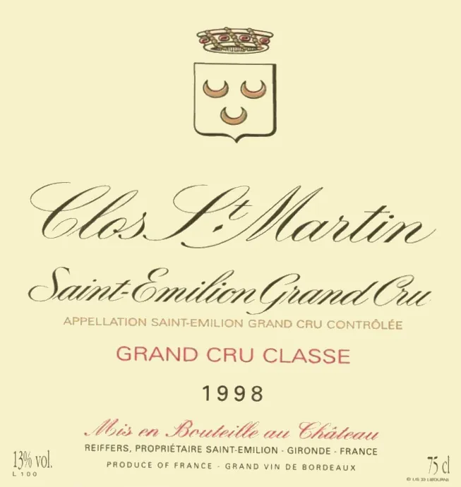 Chateau Clos St. Martin Bottle