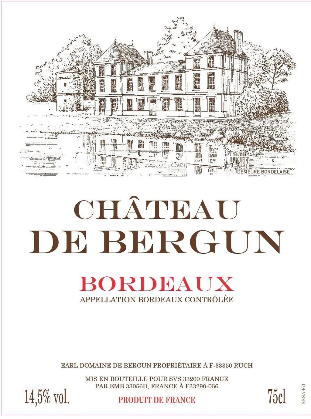 Chateau de Bergun Bottle