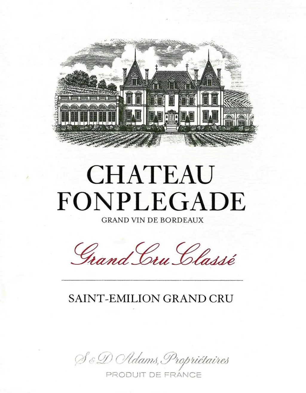 Chateau Fonplegade Bottle