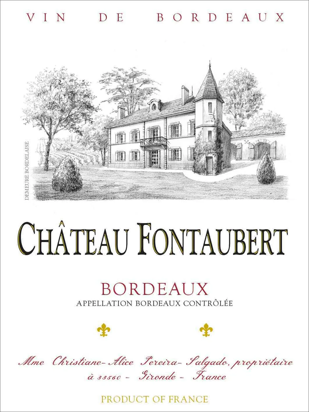 Chateau Fontaubert Bottle