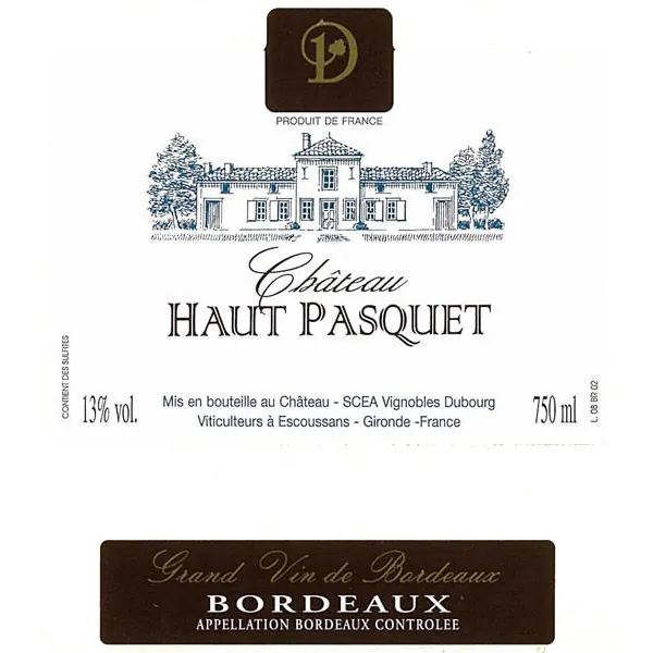 Chateau Haut-Pasquet Bottle
