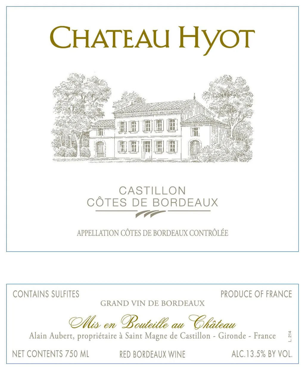 Chateau Hyot Bottle