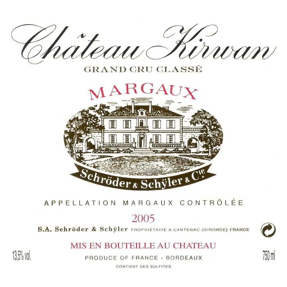 Chateau Kirwan Bottle