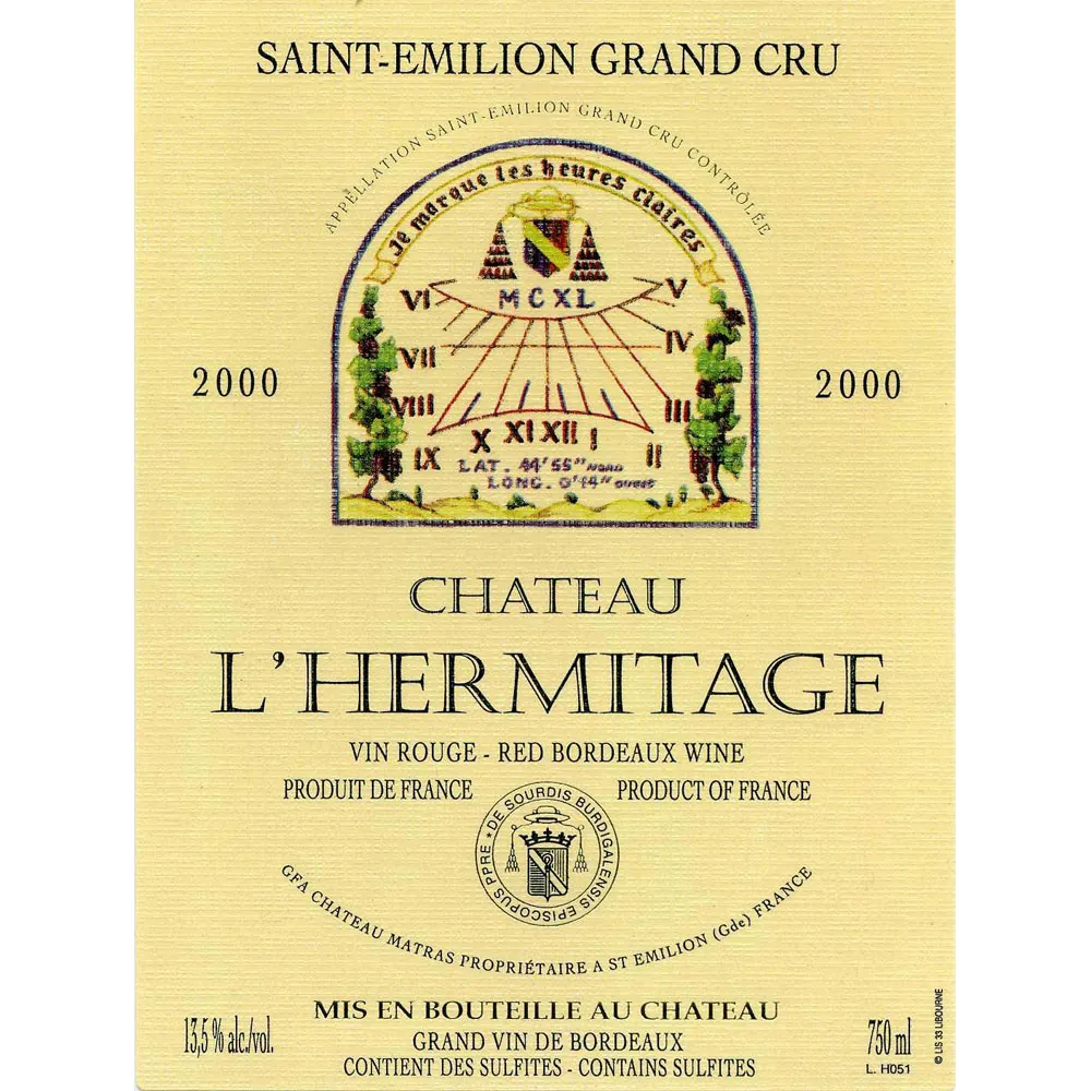 Chateau L'Hermitage Bottle