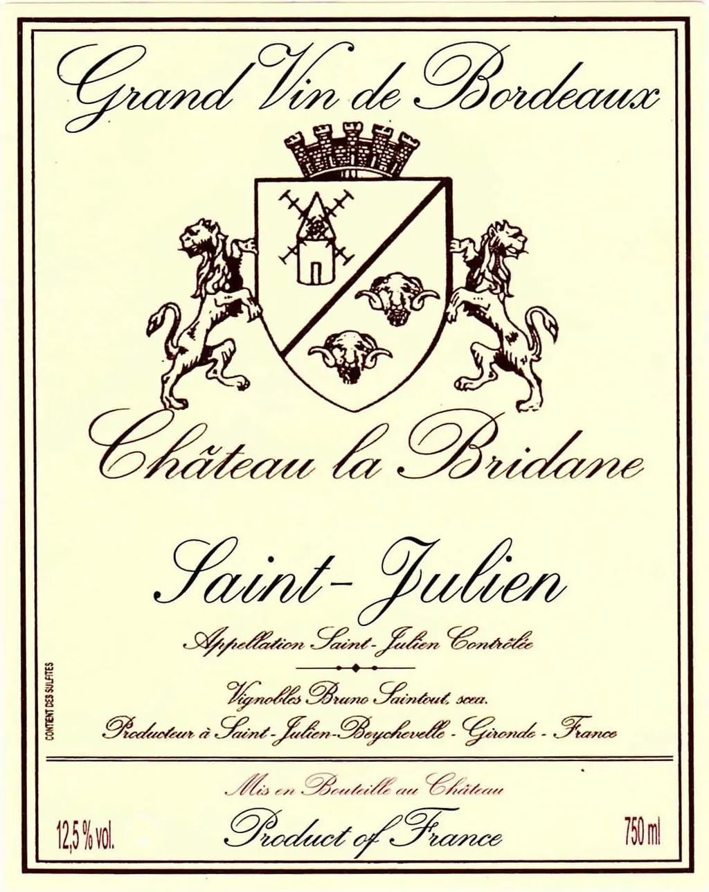 Chateau La Bridane Bottle