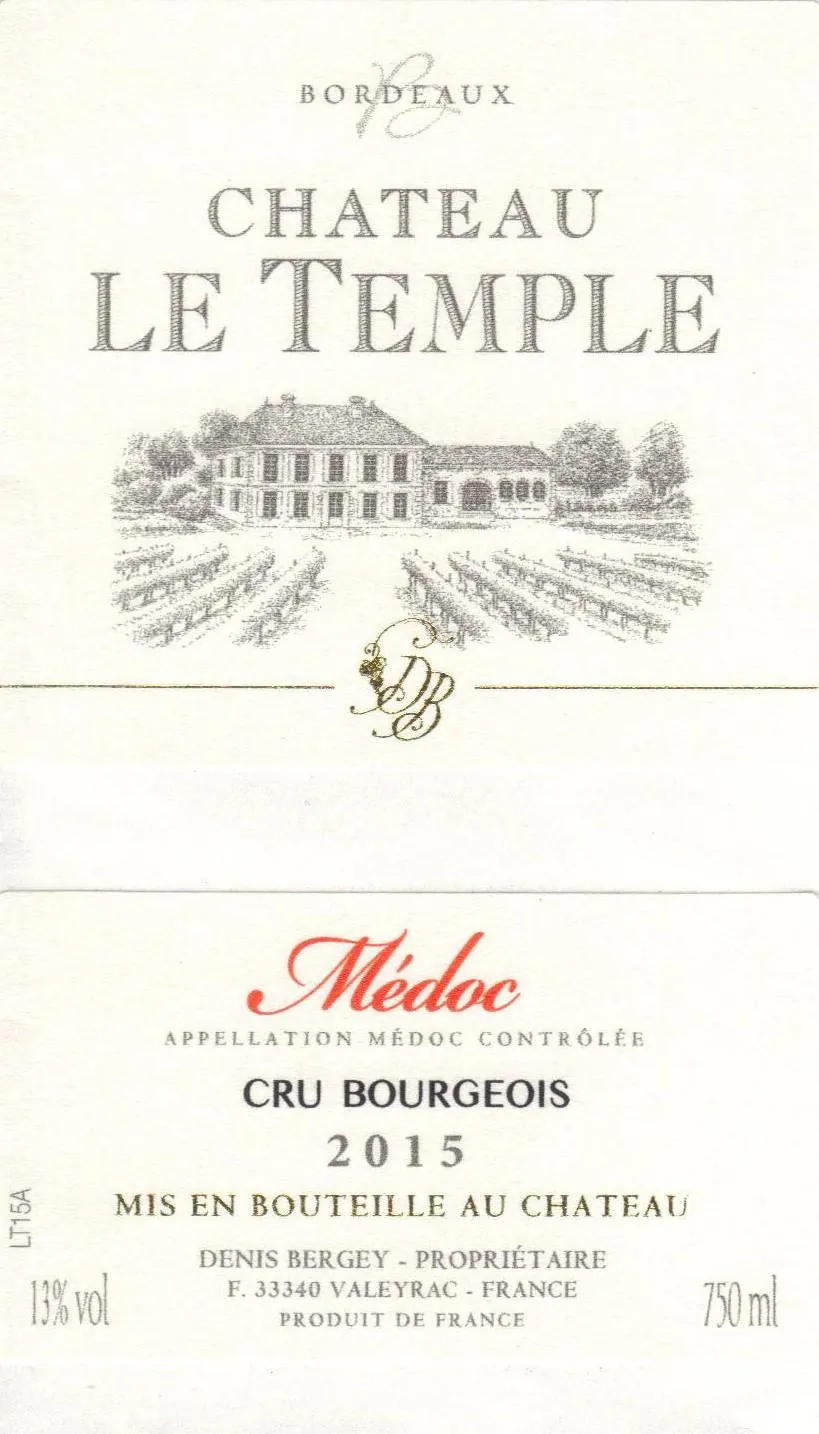 Chateau Le Temple Bottle