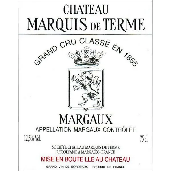 Chateau Marquis de Terme Bottle