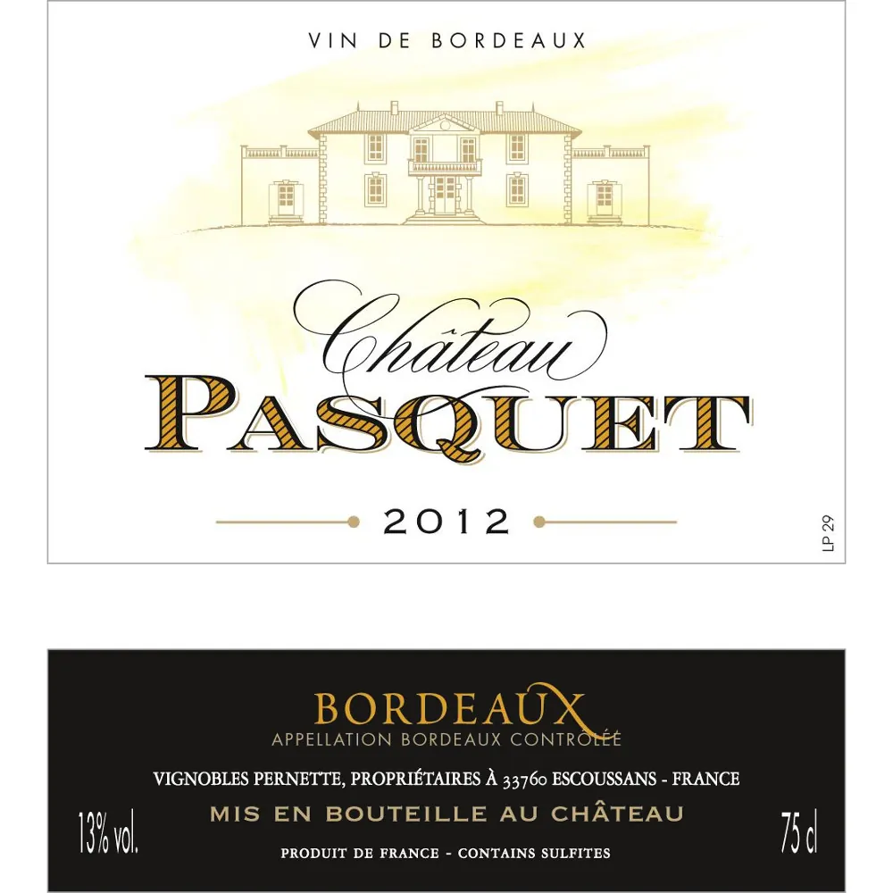 Chateau Pasquet Bottle