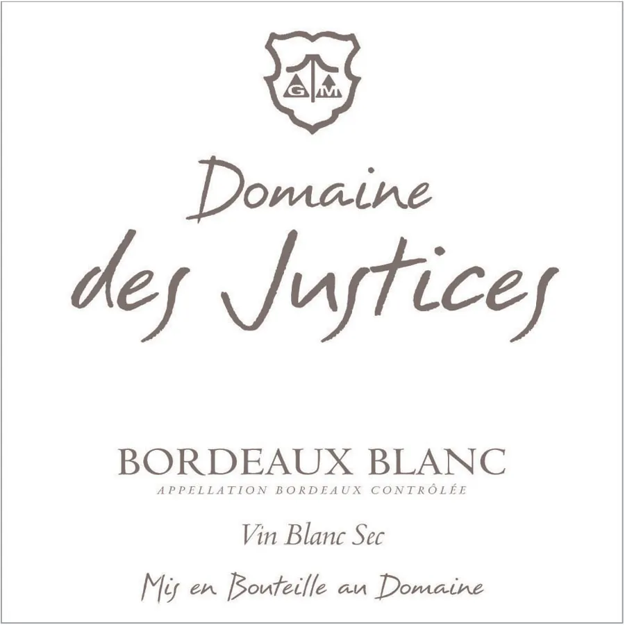 Domaine des Justices Bordeaux Blanc Bottle