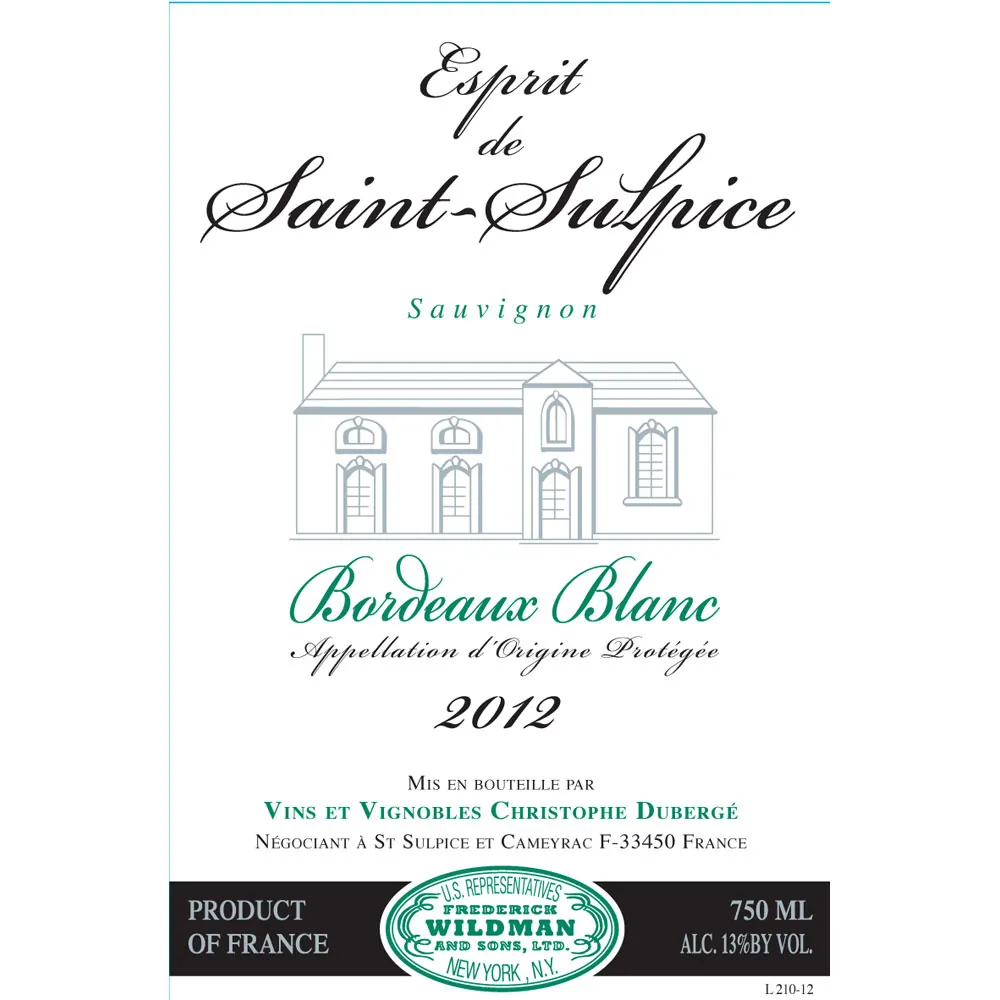 Esprit de Saint-Sulpice Blanc Bottle