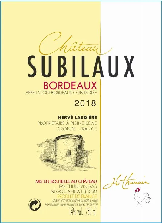 Chateau Subilaux Bottle