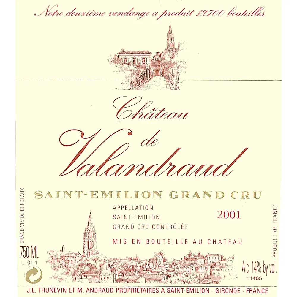 Chateau Valandraud Bottle