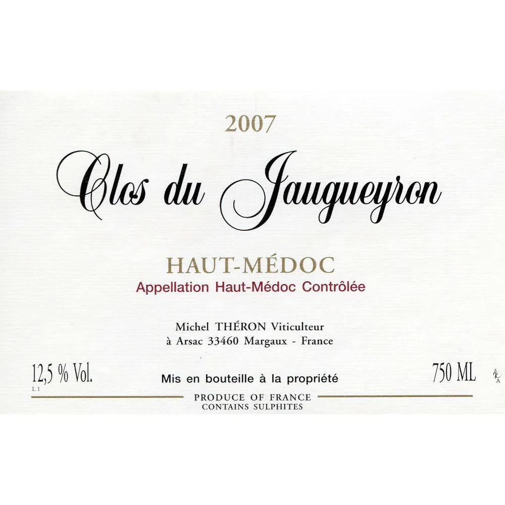 Haut Medoc Bottle