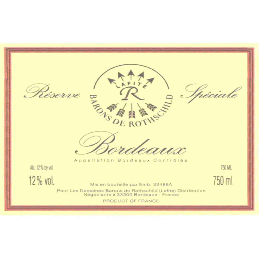 Reserve Speciale Bordeaux Rouge Bottle