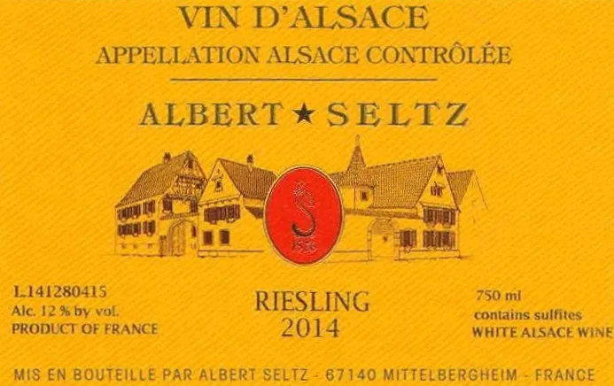 Alsace Riesling Bottle