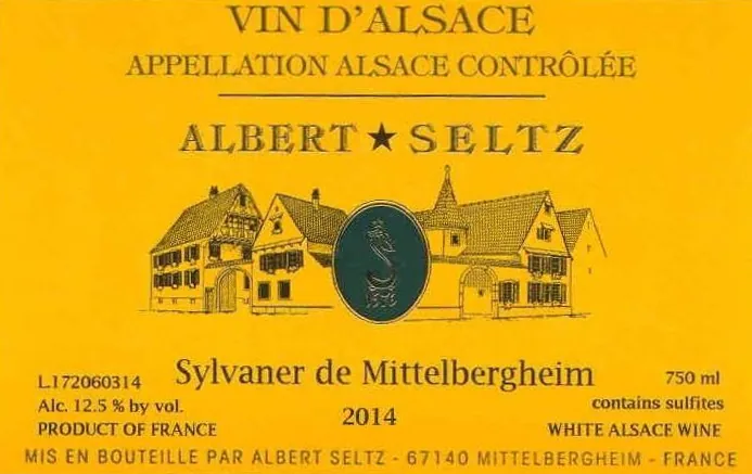 Alsace Sylvaner Bottle