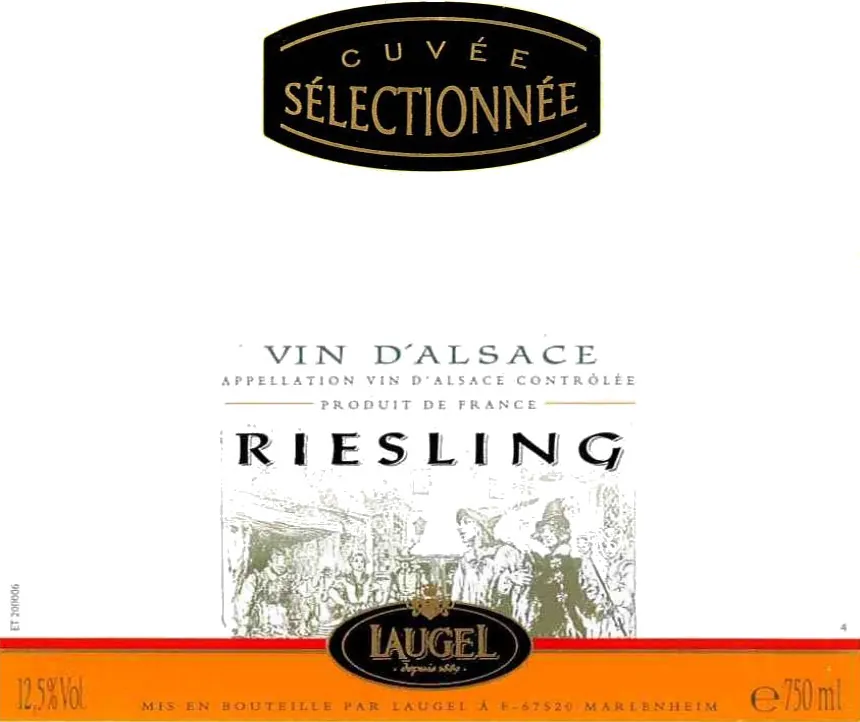 Laugel Cuvee Selectionnee Riesling Bottle