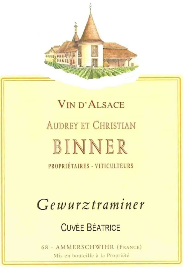 Alsace Cuvee Beatrice Gewurztraminer Bottle