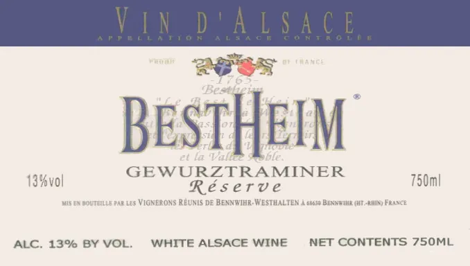 Reserve Gewurztraminer Bottle