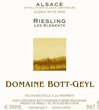 Les Elements Riesling Bottle