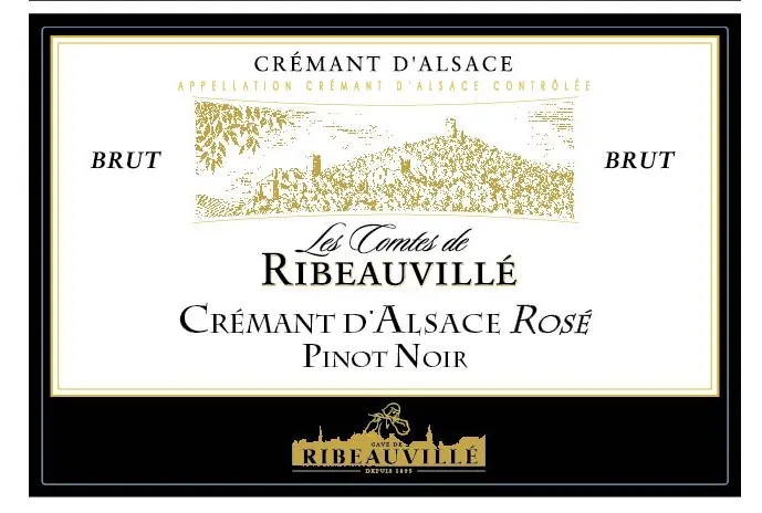 Cremant d'Alsace Brut Rose Le Comte Bottle