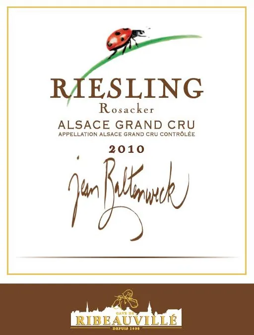 Jean Baltenweck Rosacker Grand Cru Riesling Bottle