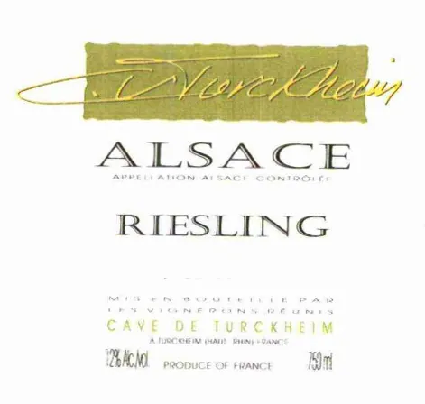 Alsace Riesling Bottle