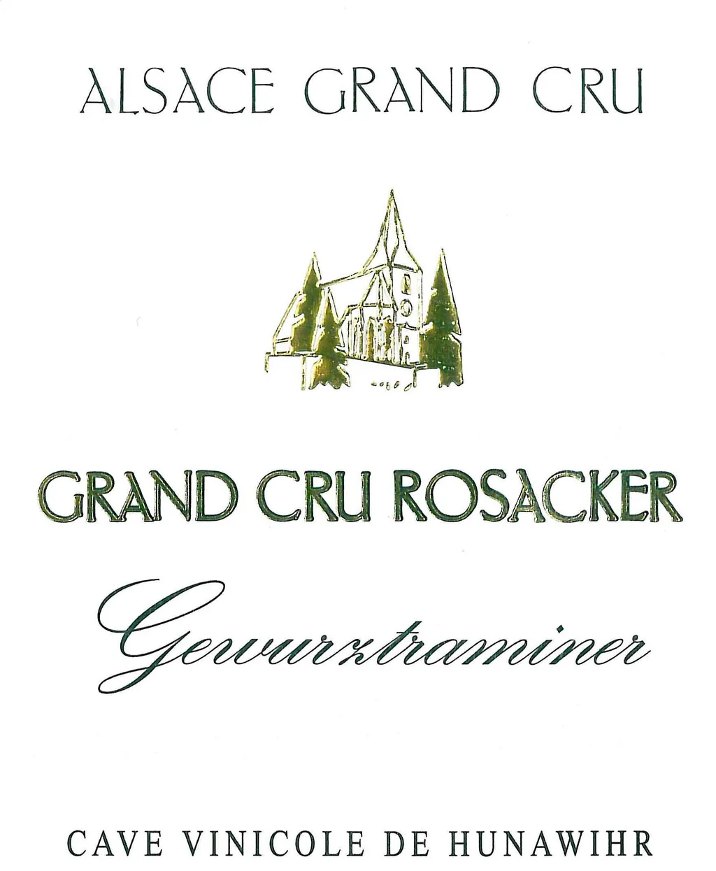 Alsace Rosacker Grand Cru Gewurztraminer Bottle