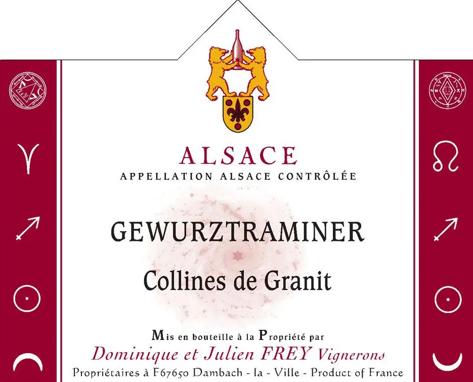 Alsace Collines de Granit Gewurztraminer Bottle