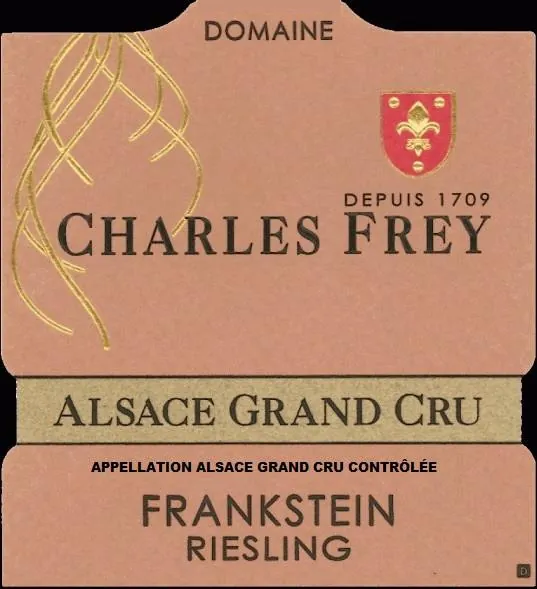 Alsace Frankstein Grand Cru Riesling Bottle