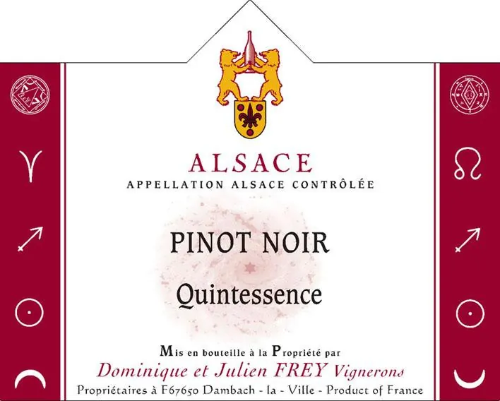 Alsace Quintessence Pinot Noir Bottle