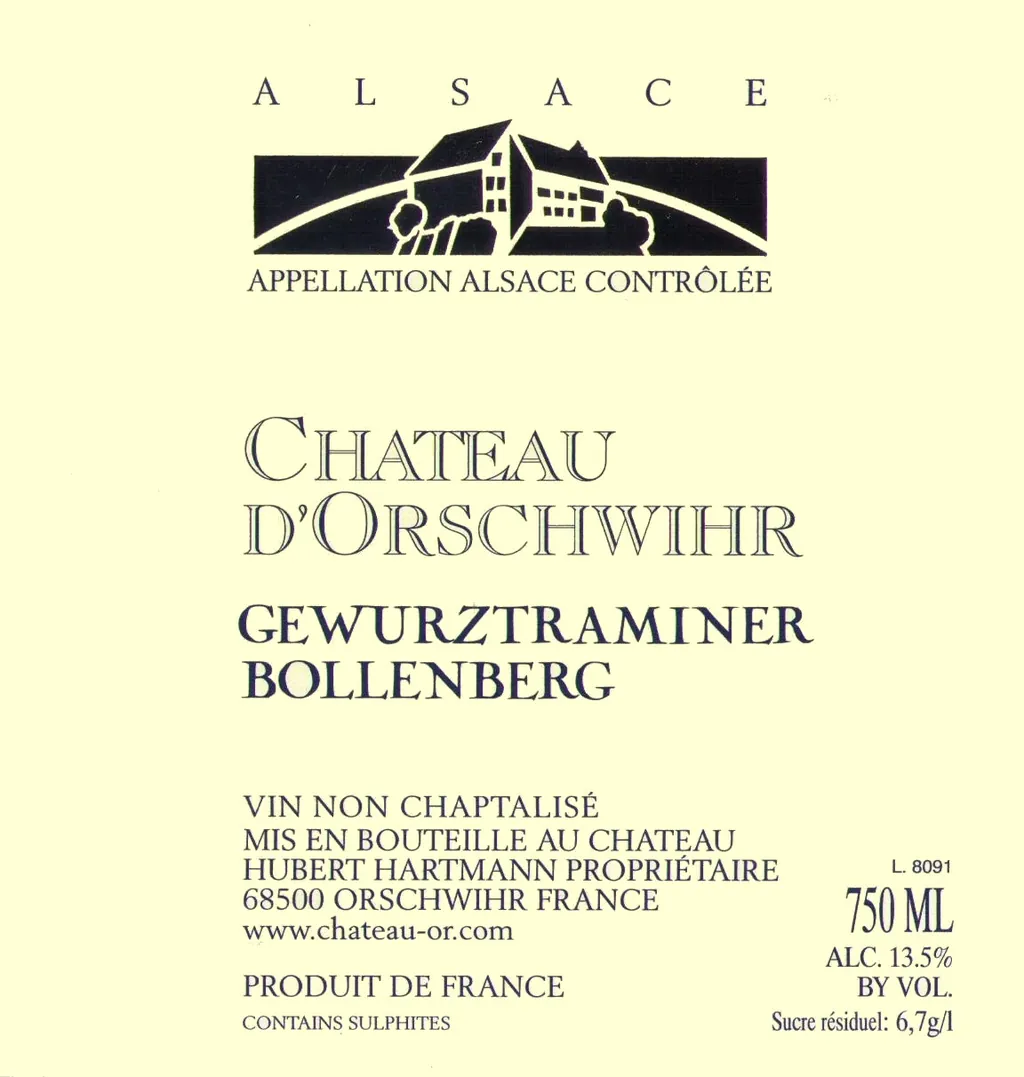 Bollenberg Gewurztraminer Bottle