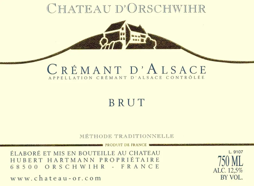 Cremant d'Alsace Brut Bottle