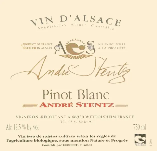 Pinot Blanc Bottle