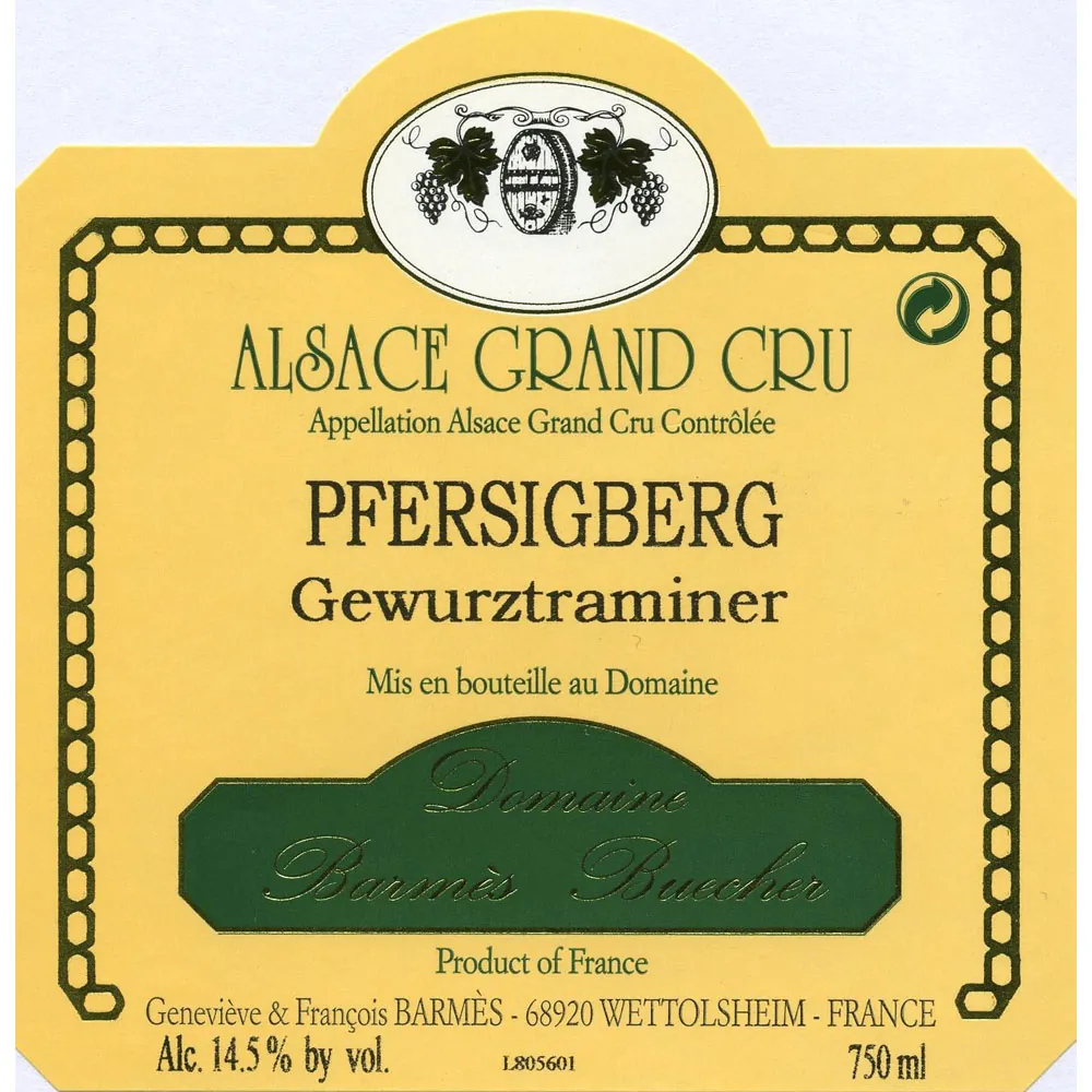 Pfersigberg Gewurztraminer Bottle