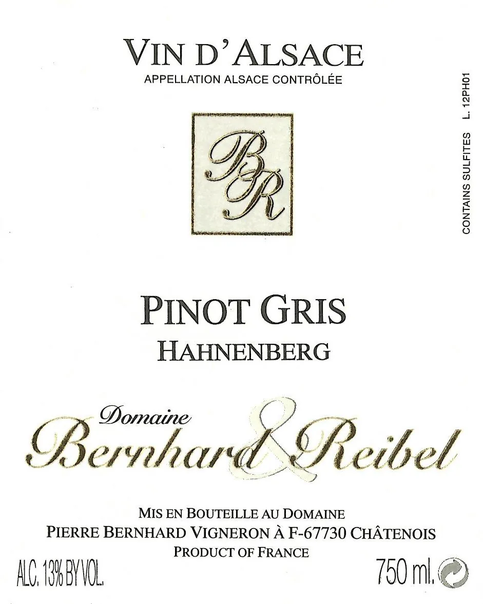 Hahnenberg Pinot Gris Bottle