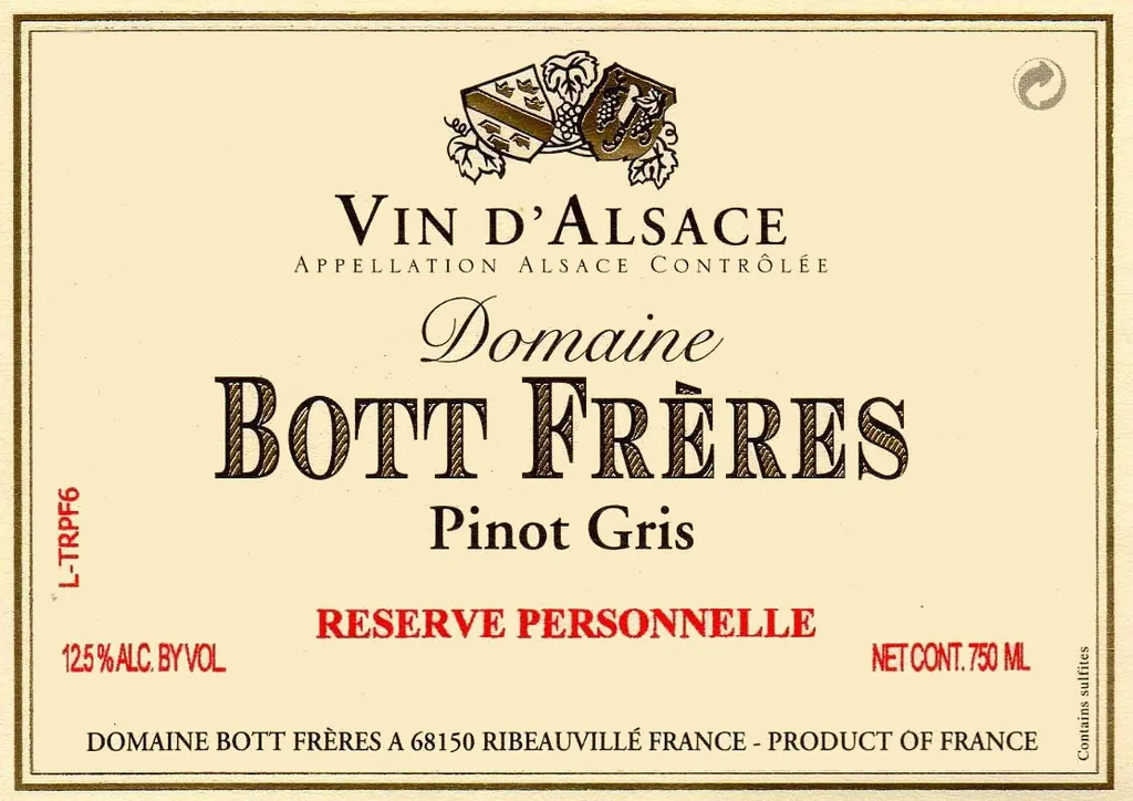 Reserve Personelle Pinot Gris Bottle