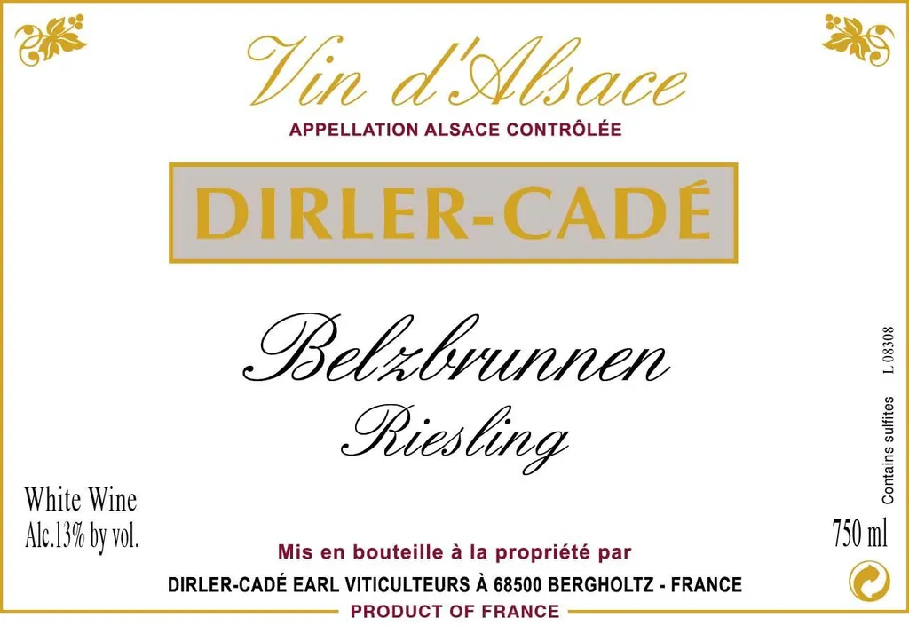 Belzbrunnen Riesling Bottle