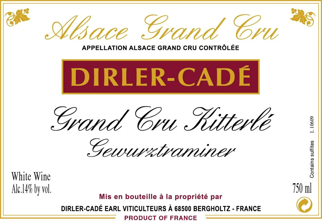 Kitterle Gewurztraminer Bottle
