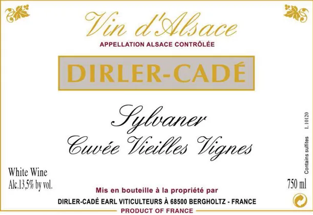 Sylvaner Cuvee Vieille Vignes Bottle