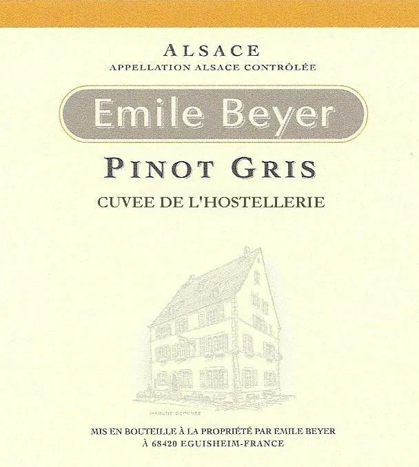 Cuvee de l'Hostellerie Pinot Gris Bottle