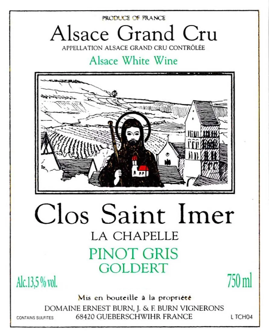 Alsace Clos Saint Imer La Chapelle Goldert Grand Cru Pinot Gris Bottle