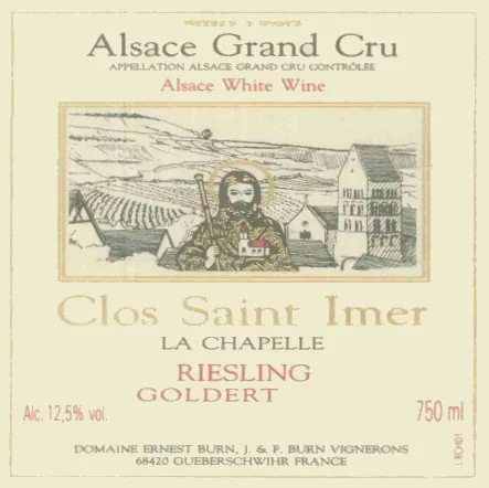 Alsace Clos Saint Imer La Chapelle Goldert Grand Cru Riesling Bottle